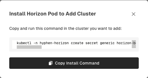 Kubernetes install command